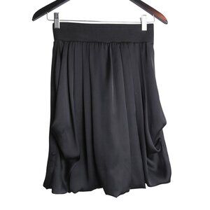 H&M High-Waisted Voluminous Ruffle Detailed Black Mini Elastic Skirt Size 4